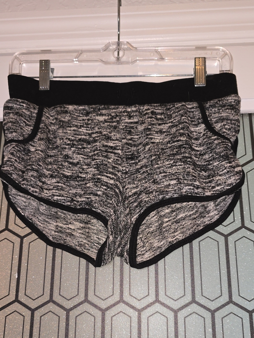 Miss Chievous Black & Gray Marled Athletic Shorts